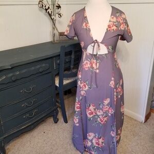 Blue floral dress medium brand‎ new